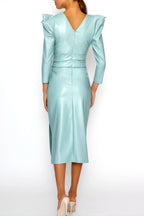 Vegan Leather Dress Divine tiffany blue